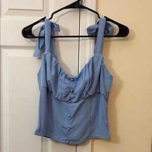 Sienna Sky Light Blue Buttoned Blouse